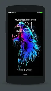 Animals Neon Lock Screen screenshot 3