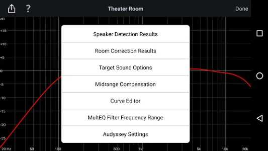 Audyssey MultEQ Editor app screenshot 2