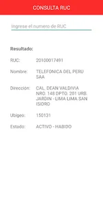 Consulta RUC y DNI screenshot 2