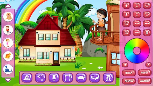 Doll house Design: Home games screenshot 1