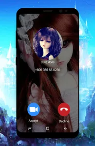 Cute Dolls fake call screenshot 1