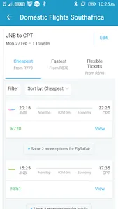 Domestic Flight South Africa screenshot 2
