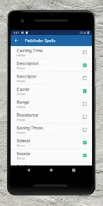 Pathfinder Spells screenshot 4