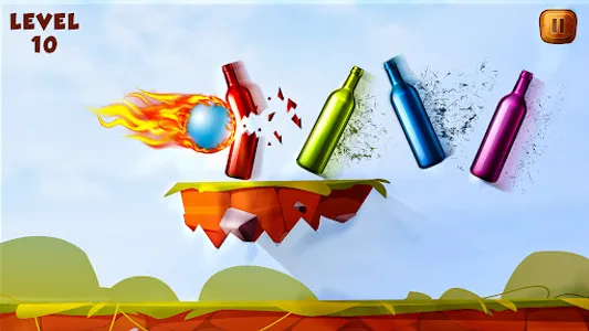 Bottle Shooting Slingshot Game screenshot 0