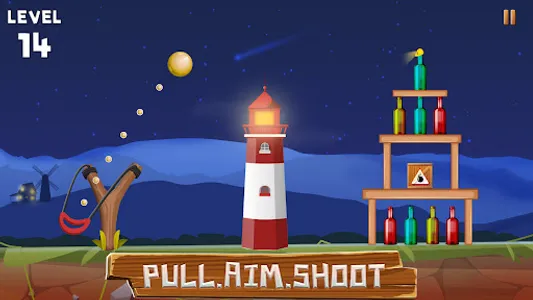 Bottle Shooting Slingshot Game screenshot 3