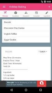 Baking Planner - Free screenshot 1