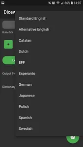 Diceware screenshot 1