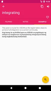 Filipino English Dictionary screenshot 1