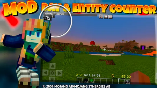 Day & Entity Counter MCPE Mod screenshot 2