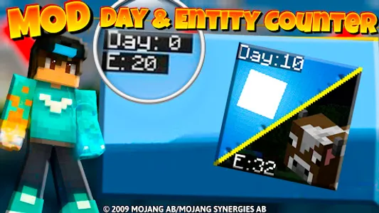 Day & Entity Counter MCPE Mod screenshot 3