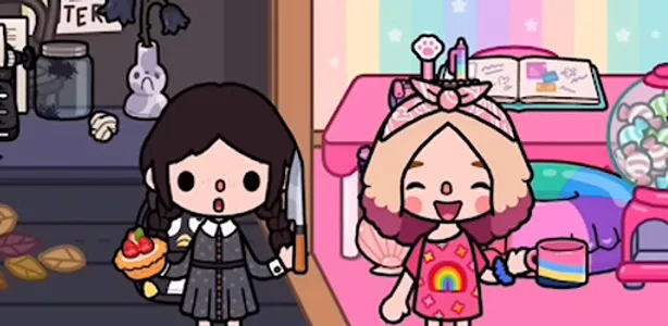 Toca Wednesday Boca Coloring screenshot 0