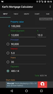 Karl's Mortgage Calculator screenshot 0