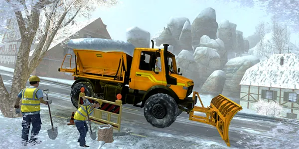 City Heavy Snow Excavator Simu screenshot 1