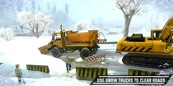 City Heavy Snow Excavator Simu screenshot 4