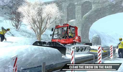 City Heavy Snow Excavator Simu screenshot 5