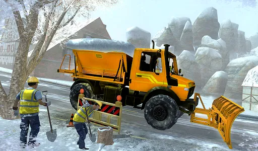 City Heavy Snow Excavator Simu screenshot 6