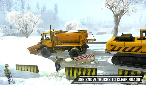 City Heavy Snow Excavator Simu screenshot 9