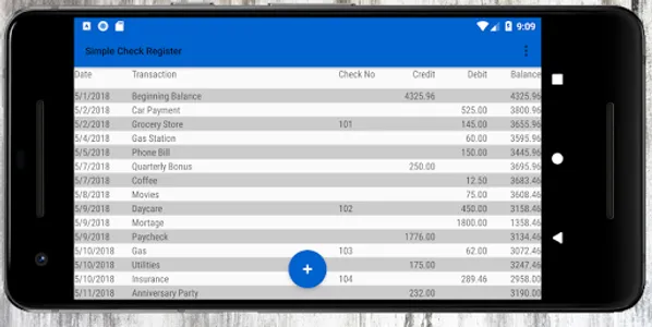 Simple Check Register screenshot 0