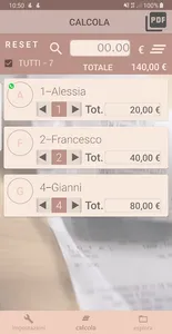 Dividi il conto screenshot 2