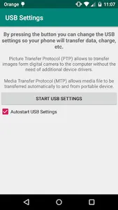 USB Settings screenshot 1