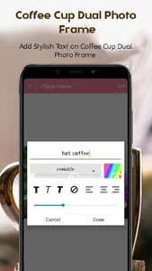 Coffee Cup Dual Photo Frames screenshot 4