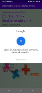 Matematiksel Dahi Sesli Oyun screenshot 1