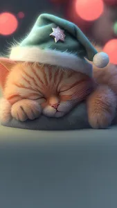 Cute Cartoon Kitty Wallpaper screenshot 1