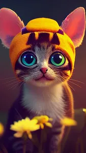 Cute Cartoon Kitty Wallpaper screenshot 9