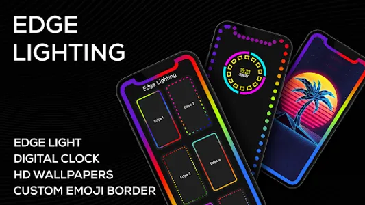 Edge Lighting Wallpaper-Clocks screenshot 0