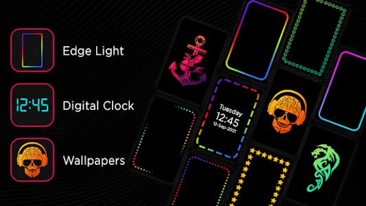 Edge Lighting Wallpaper-Clocks screenshot 17
