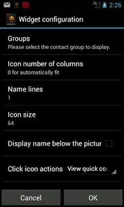 DW Contacts widget screenshot 2