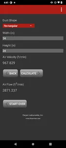 Air Velocity/Flow Calculator screenshot 1