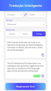 Tradutor Gerador de Texto - IA screenshot 3