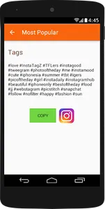 Hashtags screenshot 1