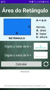 Áreas de Figuras Planas screenshot 2