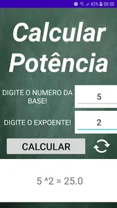 Calculadora de Potência screenshot 1