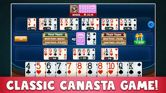 Canasta Plus Offline Card Game screenshot 16