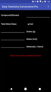 Easy Chemistry Conversions Pro screenshot 0