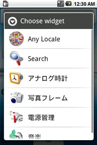 Any Locale, a switching widget screenshot 1