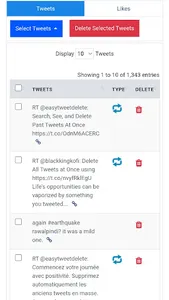 Easy Tweet Deleter screenshot 1