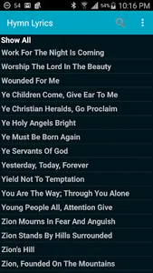 Hymn Lyrics screenshot 0