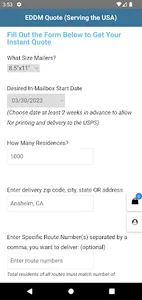 Every Door Direct Mail Quote screenshot 3