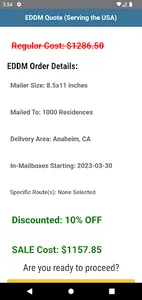 Every Door Direct Mail Quote screenshot 4