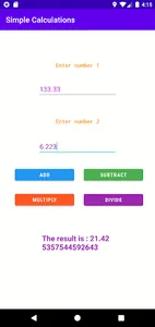 Simple Calculation App screenshot 2