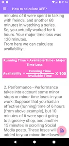 CalculateOEE screenshot 1