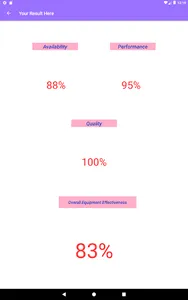 CalculateOEE screenshot 13