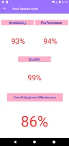 CalculateOEE screenshot 3