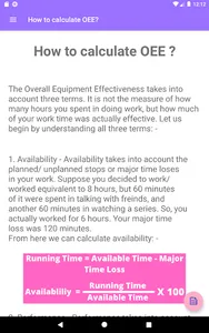 CalculateOEE screenshot 7