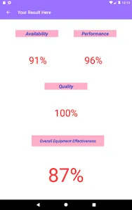 CalculateOEE screenshot 8