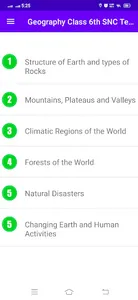 Geography Class 6th SNC Book screenshot 4